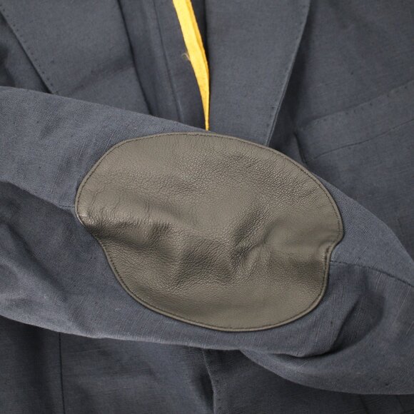 Studiosuits Sport Coat Men 42R Unstructured Linen Peak lapel Patch pockets blue - Picture 11 of 13